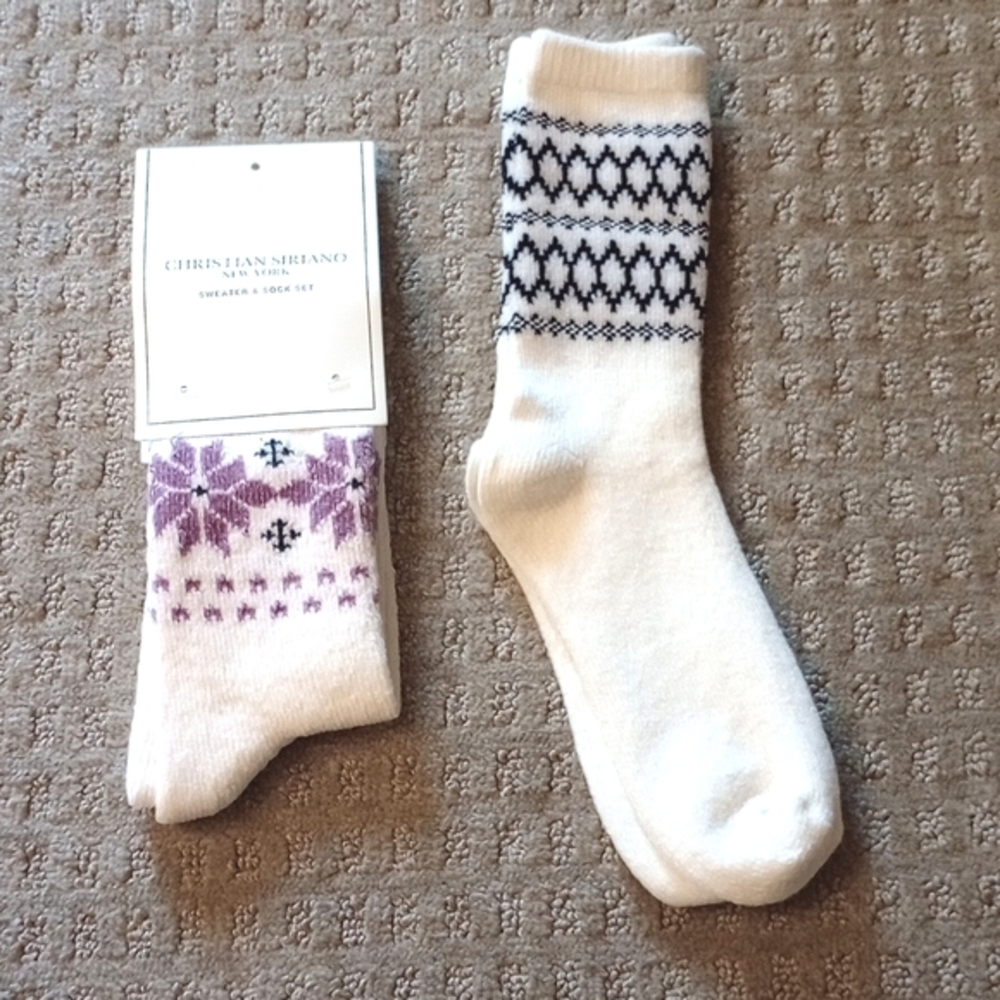 Christian Siriano Socks 2 Pair New